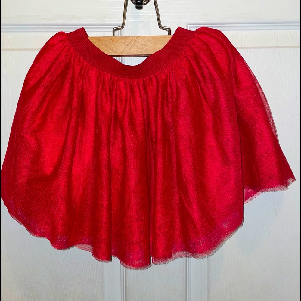 Gymboree red tulle with lining girls skirt size 6
